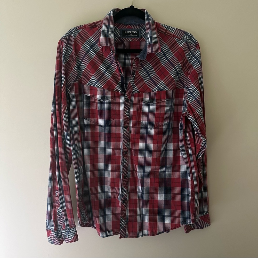 Men’s Express Snap Button-up Large